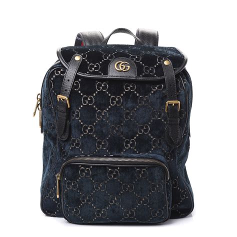 replica gucci velvet backpack|gucci signature backpack.